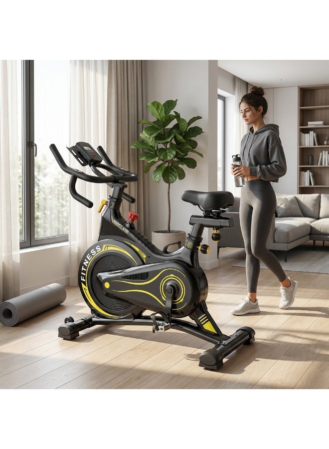 My Life Fitness AM980 Yellow Indoor Exercise Bike - Image 4