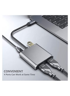 KASTWAVE USB C to Dual HDMI Adapter, 4 in 1 USB Type C Hub with 2 HDMI (4K@30Hz) / USB3.0/ PD Charging, Dual HD Screen Display USB-C Docking Station for Windows, for MacOS  - Image 3