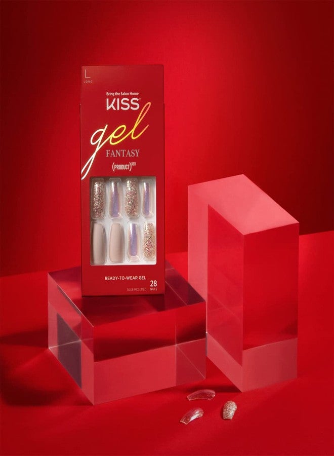 KISS Gel Fantasy Ready-to-Wear Nails, (PRODUCT) RED - Give - Image 5