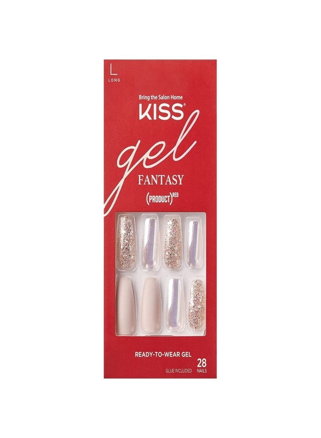 KISS Gel Fantasy Ready-to-Wear Nails, (PRODUCT) RED - Give - Image 1