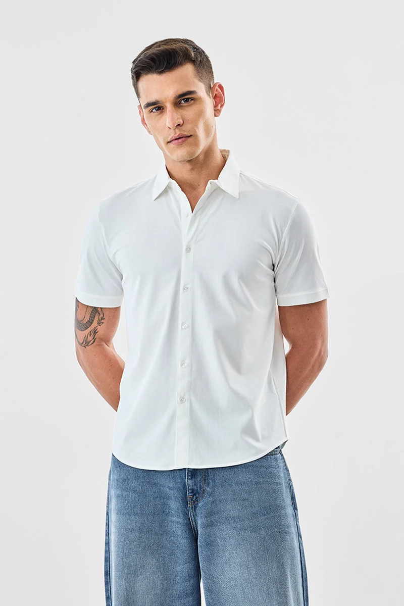 SNITCH White Regular Fit Shirt