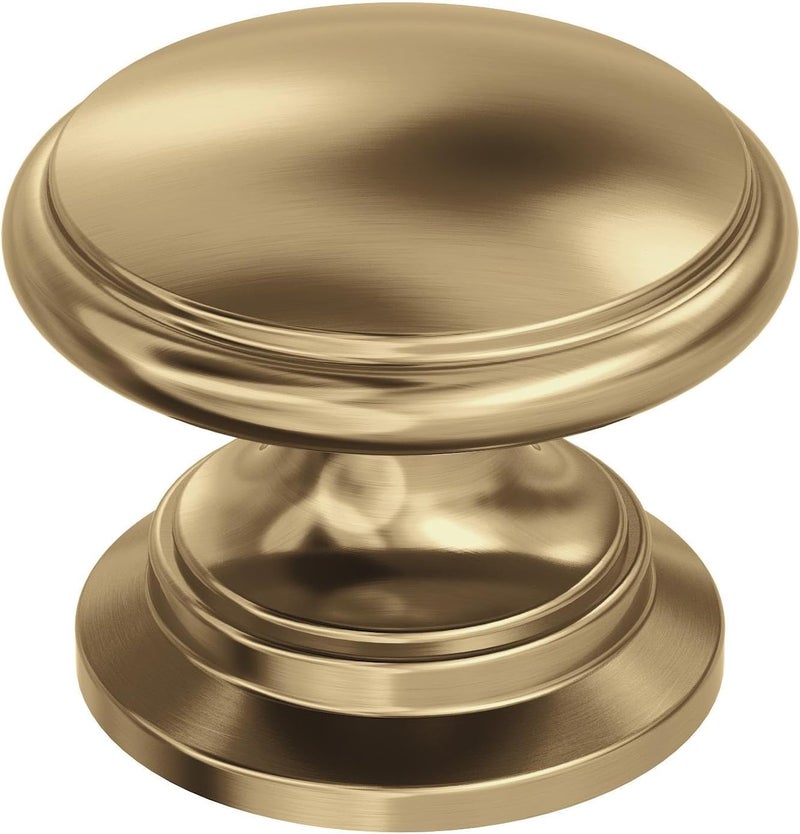 Amerock Ravino 1-1/4 inch (32mm) Diameter Champagne Bronze Cabinet Knob - 10 Pack - Image 1