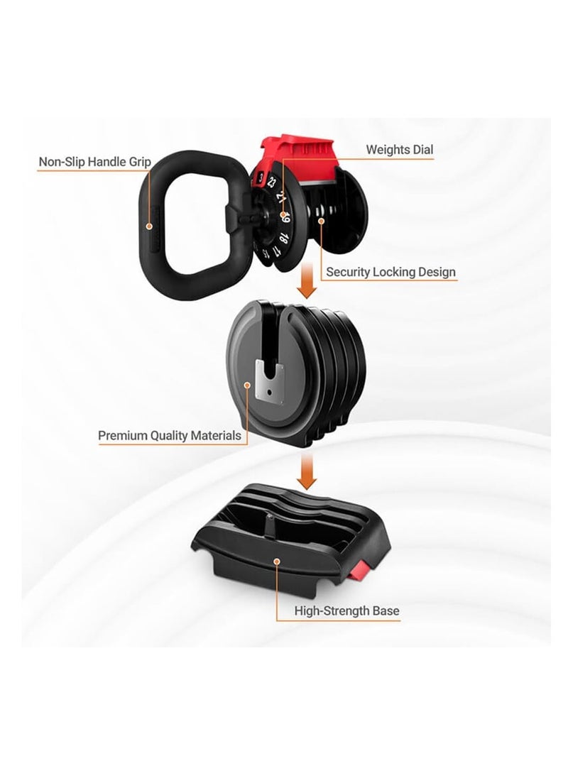 Cool Baby Style COOLBABY Adjustable Kettlebell 2KG to 12KG,All-in-One Design,12-in-One Weights Training,Kettlebell for Home or GYM,Full-Body Workouts  - Image 2