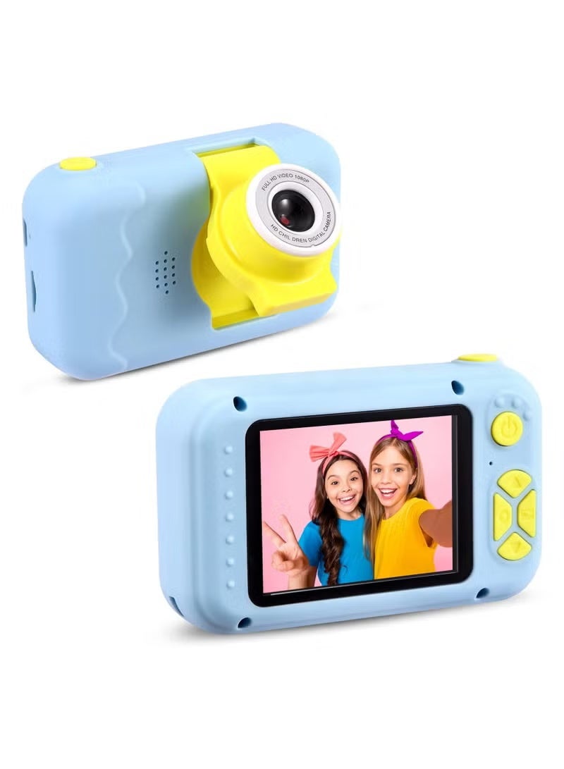 ELTRAZONE OKC02 Kids Digital Camera with 2 Inch LCD Screen, Flip Lens Design, Easy Controls, Lightweight & Durable, Fun Photography Camera for Children, Blue - Image 1
