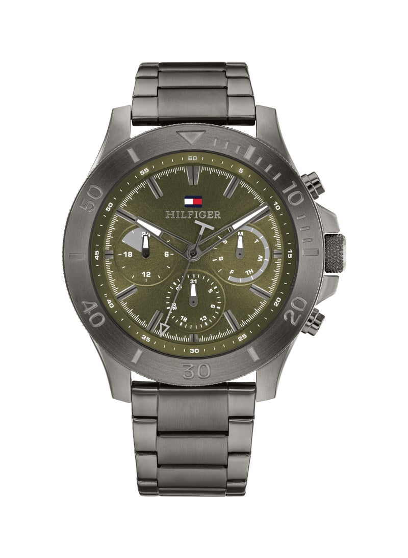 TOMMY HILFIGER - ساعة رجالية دائرية أنالوج بعلبة خضراء - 1792115 - Image 1