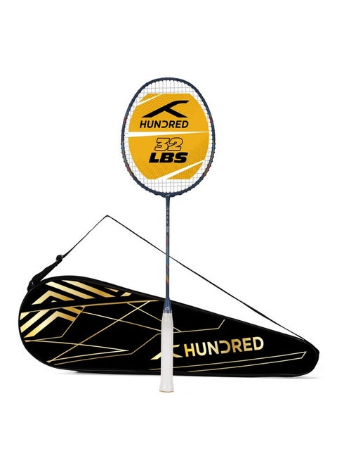 Rock 88 Carbon Fibre Strung Badminton Racket With Full Racket Cover (Navy Blue) | For Intermediate Players | 78 Grams | Maximum String Tension - 32Lbs