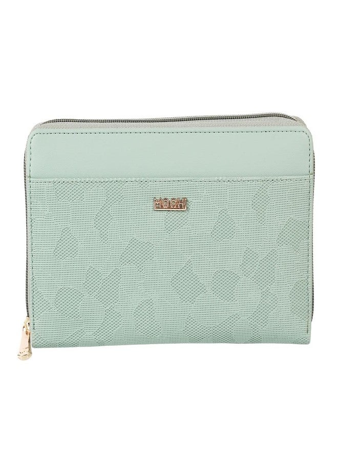 Mochi Women Zip Around Clutch (95-8371-Light Green) - Image 1