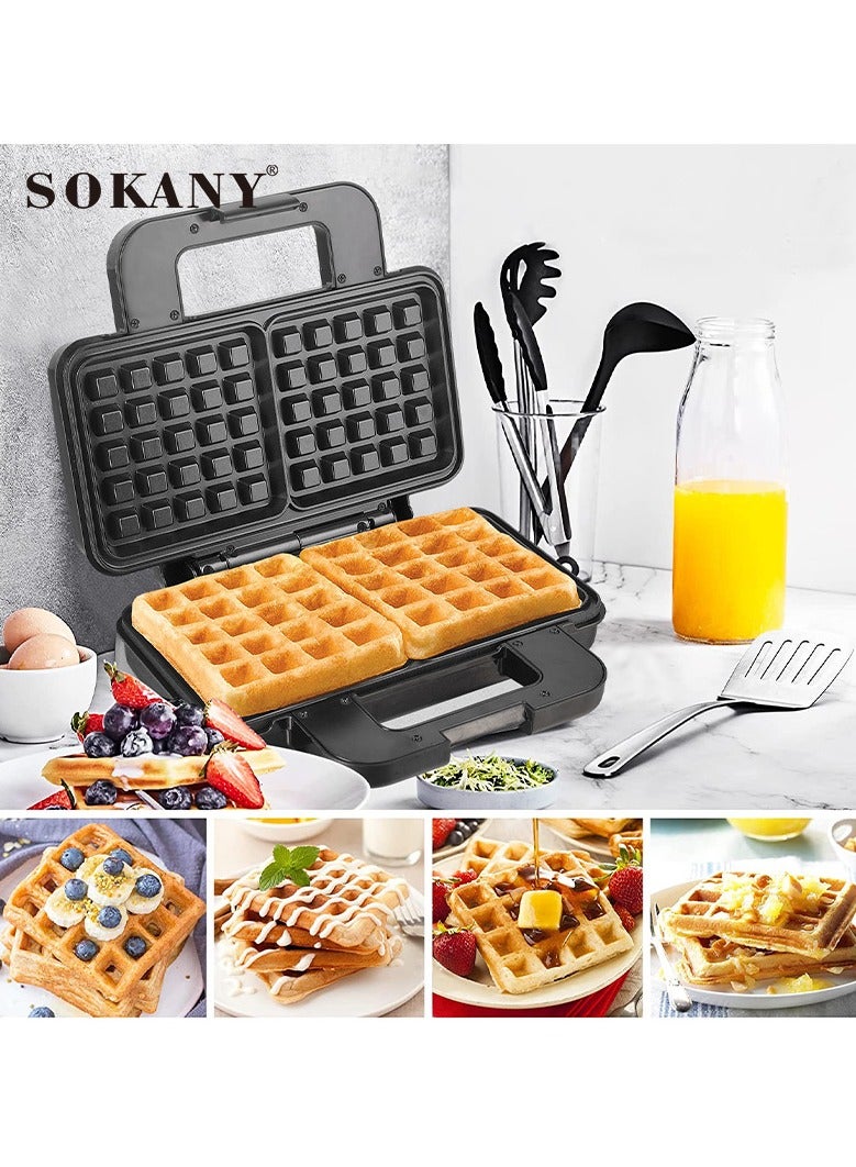 sokany Sokany Waffle Maker, 2 Slices, with Dual Heating - 1000 Watts High-quality kitchen machine, modern technology from Sokany, Model - KJ-225 (1 Year Warranty) - Image 5