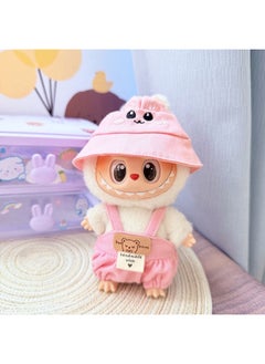 LABUBU 17cm Rabubbu Doll Clothes Pendant - Simple Sakura Outfit Keychain (Clothes Only) 