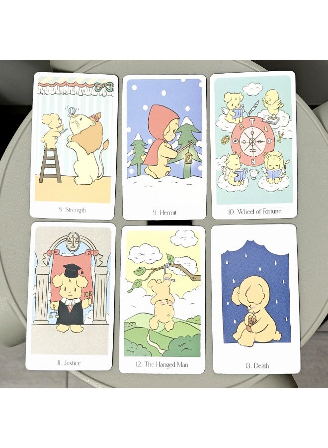 NIBEMINENT 78 pieces of cute Tarot cards 10.3 cm × 6 cm Lemon Tarot card set - Image 5