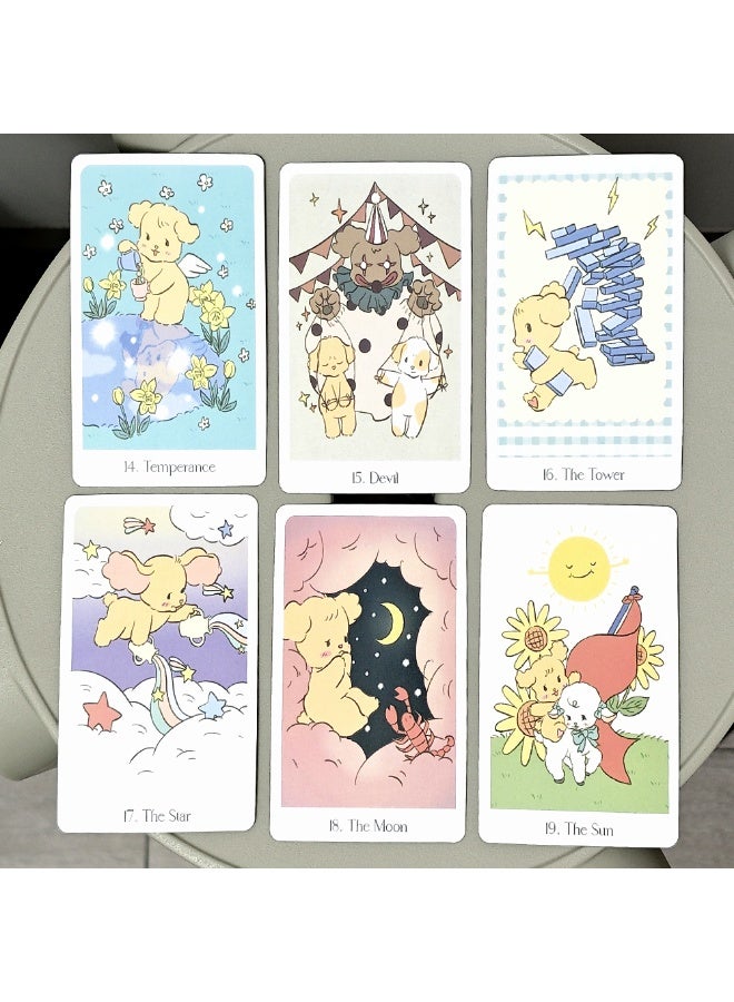 NIBEMINENT 78 pieces of cute Tarot cards 10.3 cm × 6 cm Lemon Tarot card set - Image 2