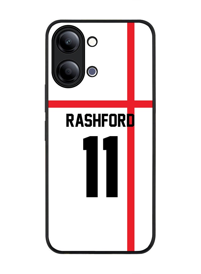 Stylizedd For vivo Y21 / Y11 Case,Slim fit Camera Protection, Shockproof Thin Phone cover  - Football - England,  RashFord - Image 1