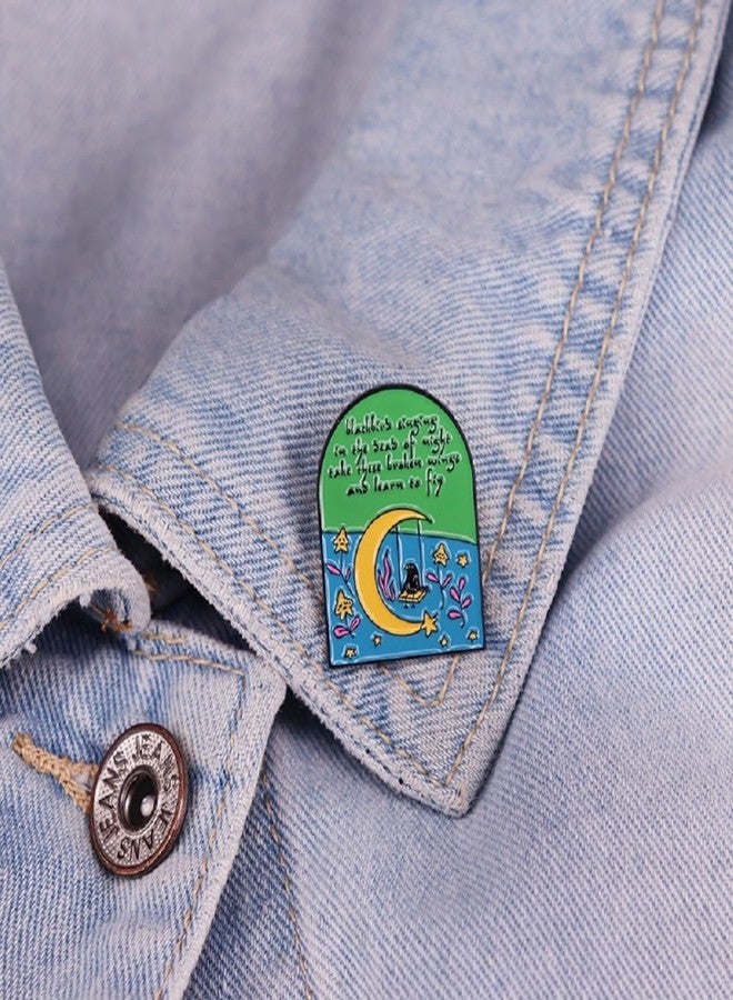 GuDeKe in The Dead of Night Take These Broken Wings and Learn to Fly Enamel Pins Funny Brooch for Backpacks/Jacket - Image 3