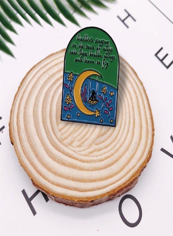 GuDeKe in The Dead of Night Take These Broken Wings and Learn to Fly Enamel Pins Funny Brooch for Backpacks/Jacket - Image 4