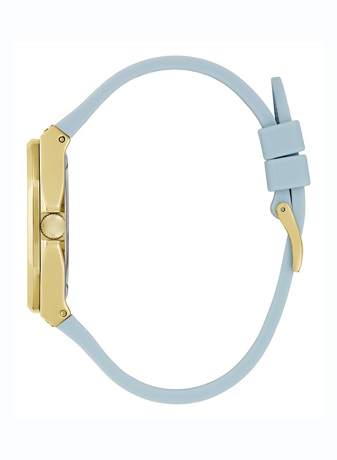 GUESS Ladies Light Blue Gold Tone Multi-function Watch - Image 2