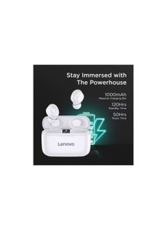 Lenovo HT18 TWS Earphone LED Display Wireless Earbuds Volume Control HIFI Stereo Lenovo Headset wIth