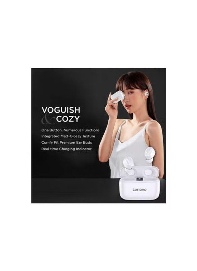 Lenevo - Lenovo HT18 TWS Earphone LED Display Wireless Earbuds Volume Control HIFI Stereo Lenovo Headset wIth - Image 1