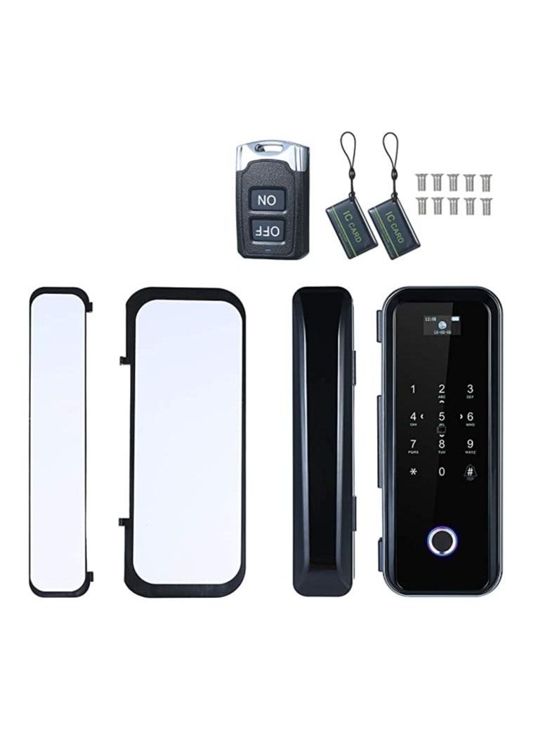 Goolsky - Goolsky Smart Fingerprint Glass Door Lock 4 Ways to Unlock Intelligent Audio Navigation Remote Control Anti-peep Anti-decode Touchscreen High End for Left & Right - Image 1