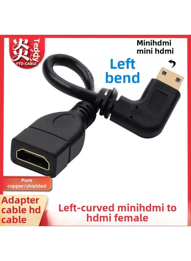 محول ميني HDMI من كابل HDMI صغير إلى كابل HDMI أنثى متصل بشاشة العرض - اللون: رأس مستقيم/HD Mini إلى كابل HDMI أنثى - طول الخط: 15 سم - Image 5