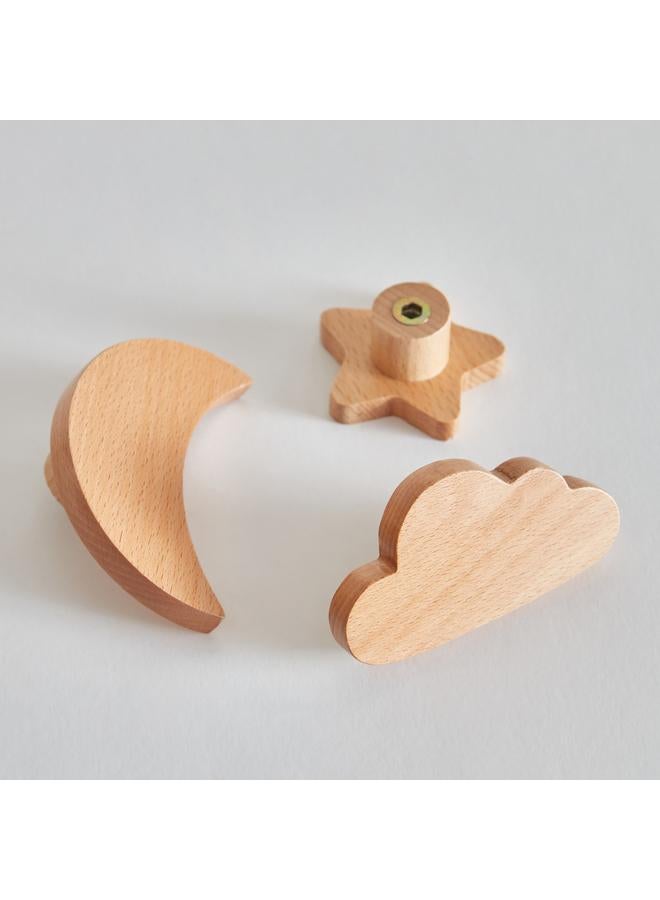 Natura 3 Piece Wooden Constellation Wall Hook Set - Image 3