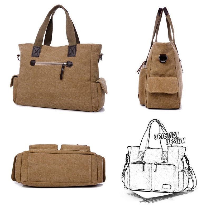 ToLFE Women Top Handle Satchel Handbags Shoulder Bag Messenger Purse Crossbody Bag Travel Work Tote Bag - Image 3