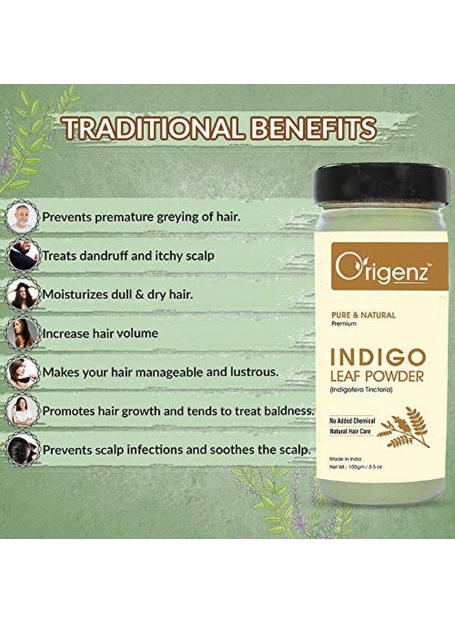 Origenz - Premium Hair Care Combo (Herbal Henna Powder 100gm + Indigo Powder 100gm + Hibiscus Powder 100gm) - Image 1