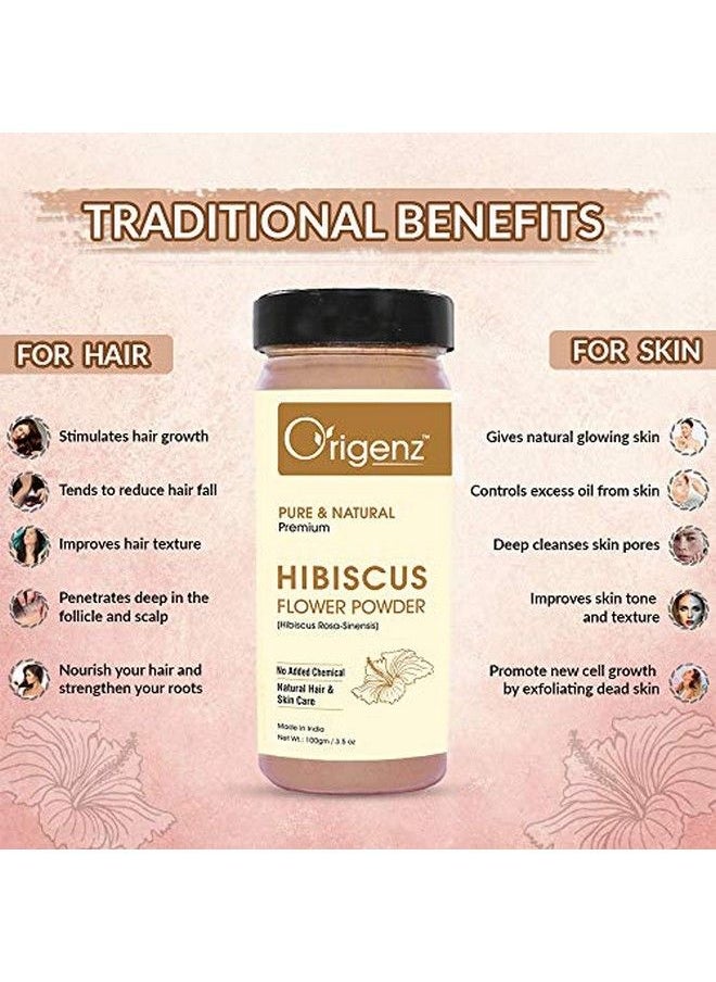 Origenz - Premium Hair Care Combo (Herbal Henna Powder 100gm + Indigo Powder 100gm + Hibiscus Powder 100gm) - Image 1