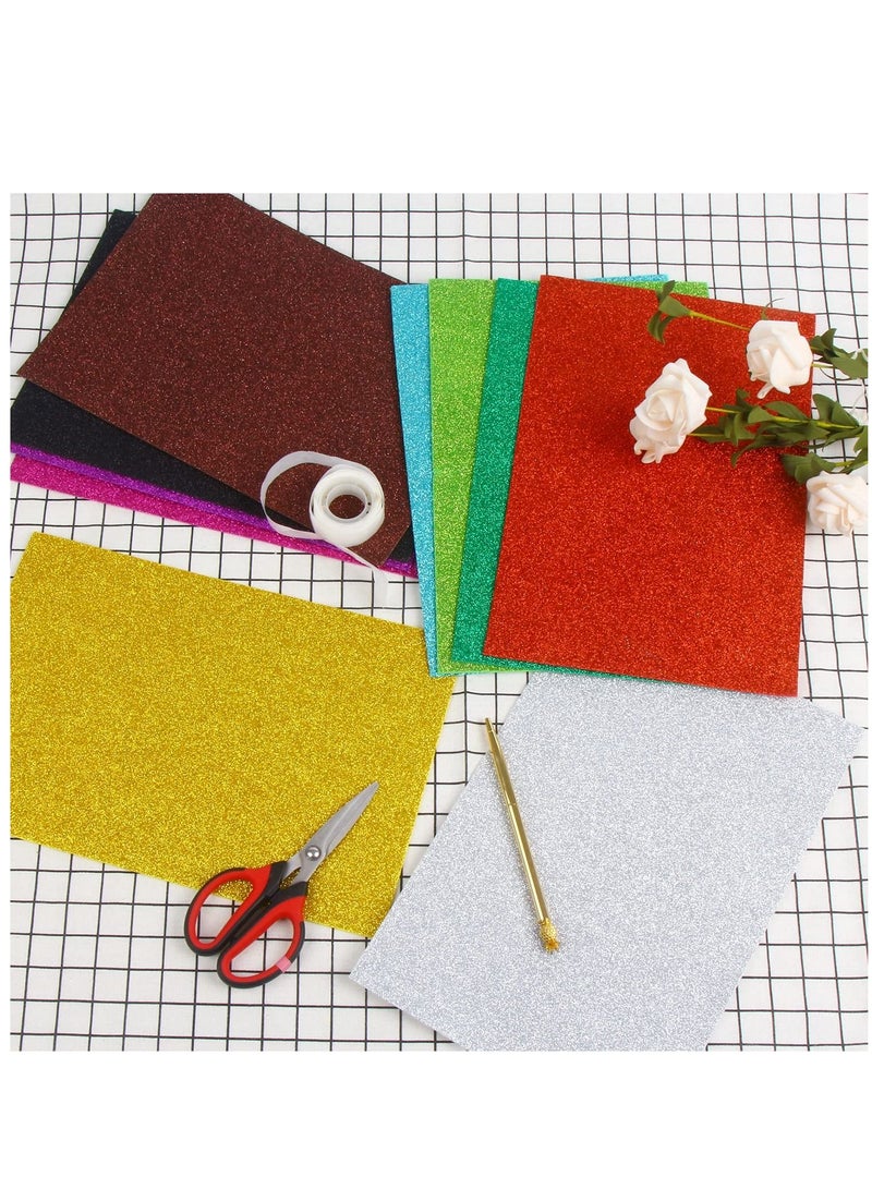 10 Pcs Glitter EVA Foam Paper Sheets,for Handicraft Kids Arts Crafts DIY Projects Classroom Parties - Image 3