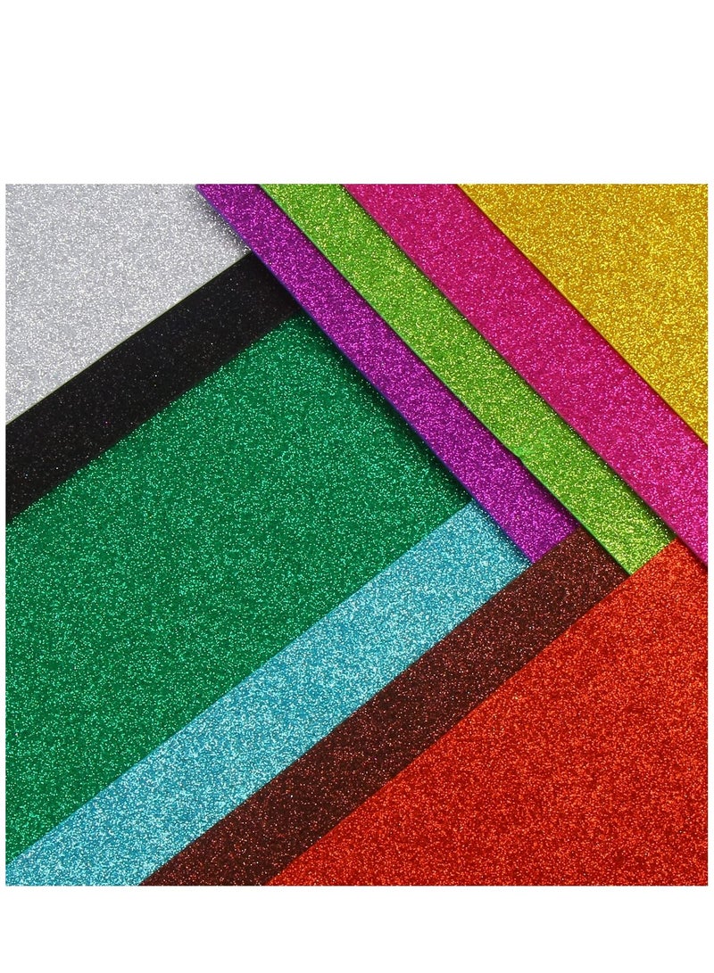 10 Pcs Glitter EVA Foam Paper Sheets,for Handicraft Kids Arts Crafts DIY Projects Classroom Parties - Image 2