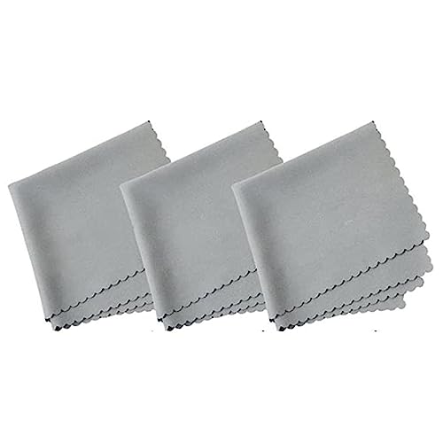 MAXOSHINE Premium Microfiber Cleaning Cloth for Electronics Mobile Lens Eyeglasses Camera Lenses Desktop- Laptop Cleaning Cloth -30 x 30 cm (Pack of 3, Grey) - Image 1