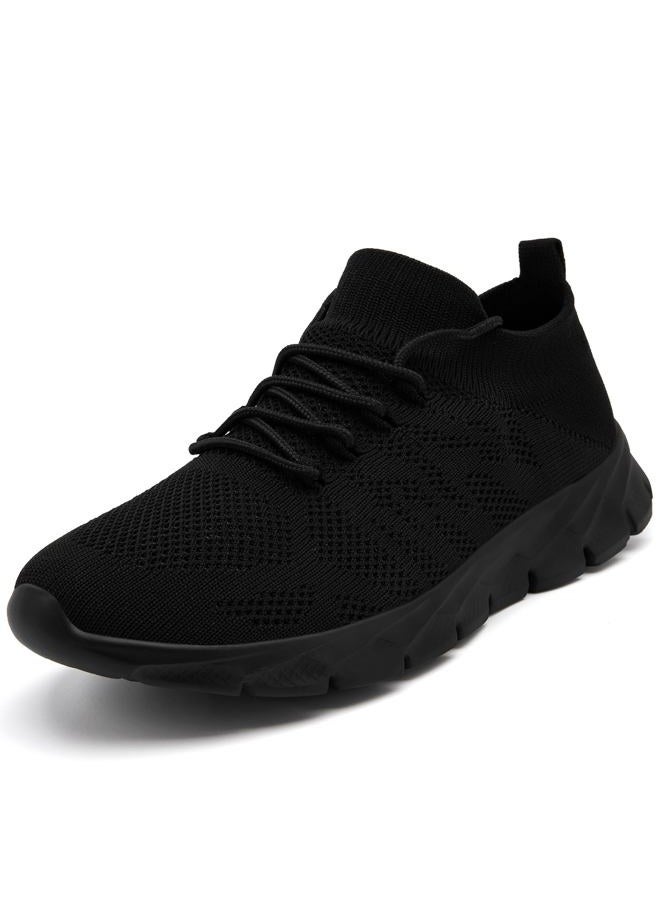 VXGGVX Mens Running Shoes Tennis Walking Lightweight Athletic Workout Gym Shoes Breathable Fashion Sneakers, All_black, 13 - Image 1
