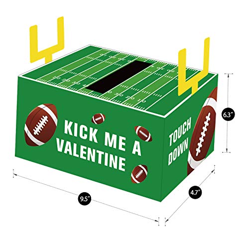 ORIENTAL CHERRY Valentines Boxes for Kids - Football Valentine Boxes with 24 Valentine Cards for Classroom Exchange Boys Girls School Class Party Favors(1 Mailbox, 24 Valentine Cards) - Image 4