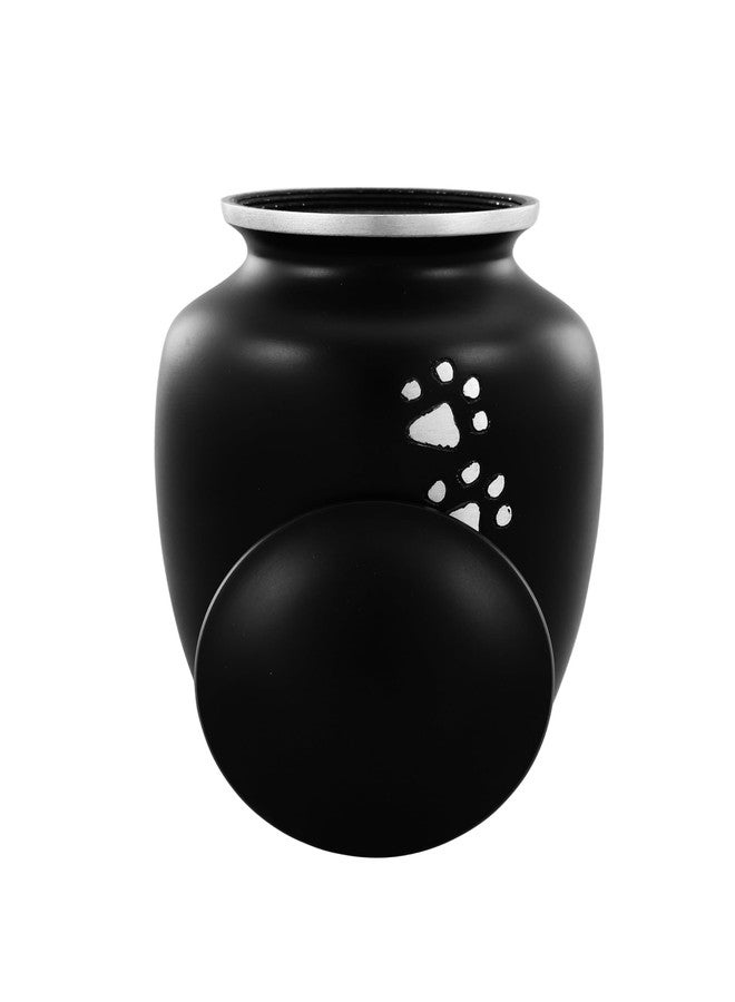 URNS OF DIGNITY Pet Urn for Dogs and Cats Ashes-A Loving Resting Place for Your Special Pet,Cat and Dog Urns for Ashes,Pet Cremation Urns Up to 85 Cubic Inches:with Velvet Bag (Non Customize, Black (Paw)) - Image 3