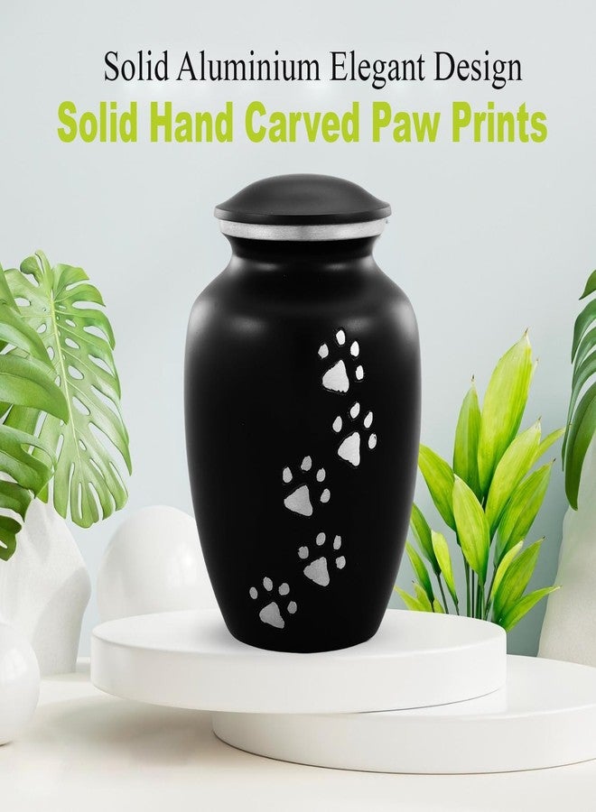 URNS OF DIGNITY Pet Urn for Dogs and Cats Ashes-A Loving Resting Place for Your Special Pet,Cat and Dog Urns for Ashes,Pet Cremation Urns Up to 85 Cubic Inches:with Velvet Bag (Non Customize, Black (Paw)) - Image 4