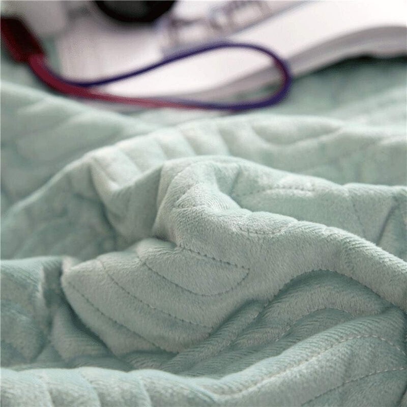 Crystal Velvet Bed Head Double Single Queen King Size All Inclusive Bed Headboard Slip Thicken Cotton Bed Backrest Protector Dustproof for Bedroom Decoration Blue-190cm (Green 12cm) - Image 2