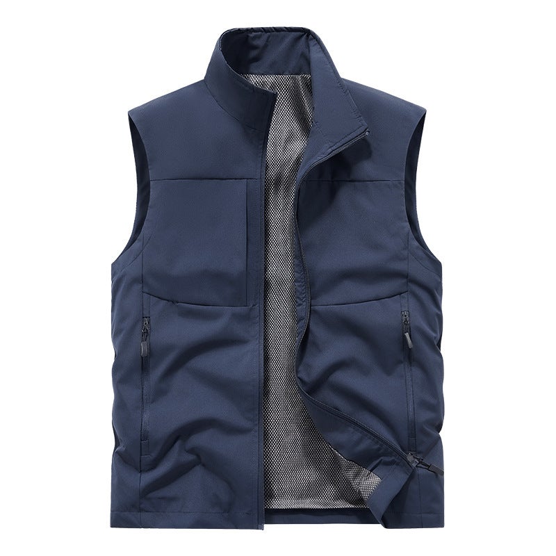 Volunteer Emergency Rescue Vest Custom Printed Logo Overalls Multi-Pocket Vest Outdoor Video Service - Image 1