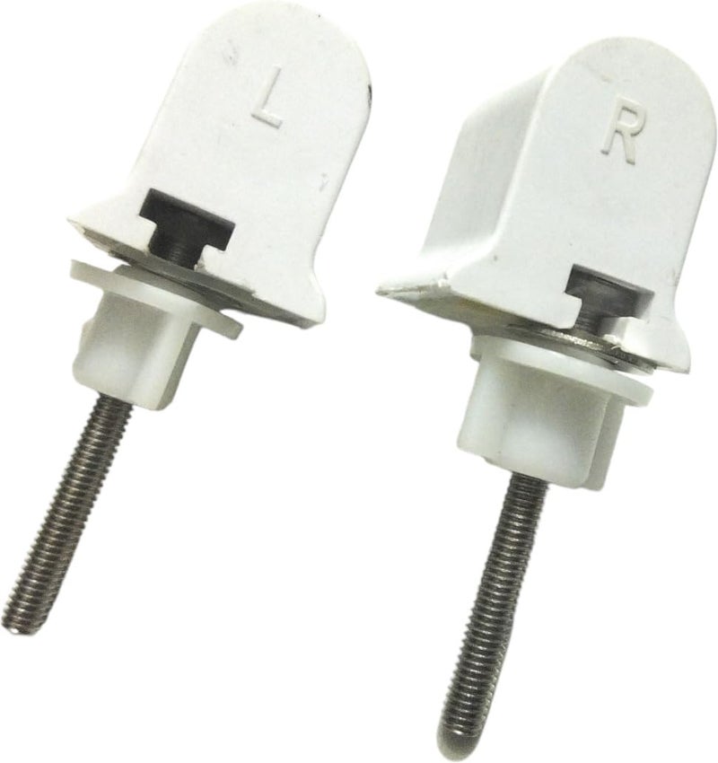 Ausam Toilet Seat Hinges for Kohler Type Wall Hung Commode | Soft Close Seat Cover Hinge Replacement | Stainless Steel Adjustable Fitting | Durable Bathroom Spare Part | White | Pack of 1 - Image 4
