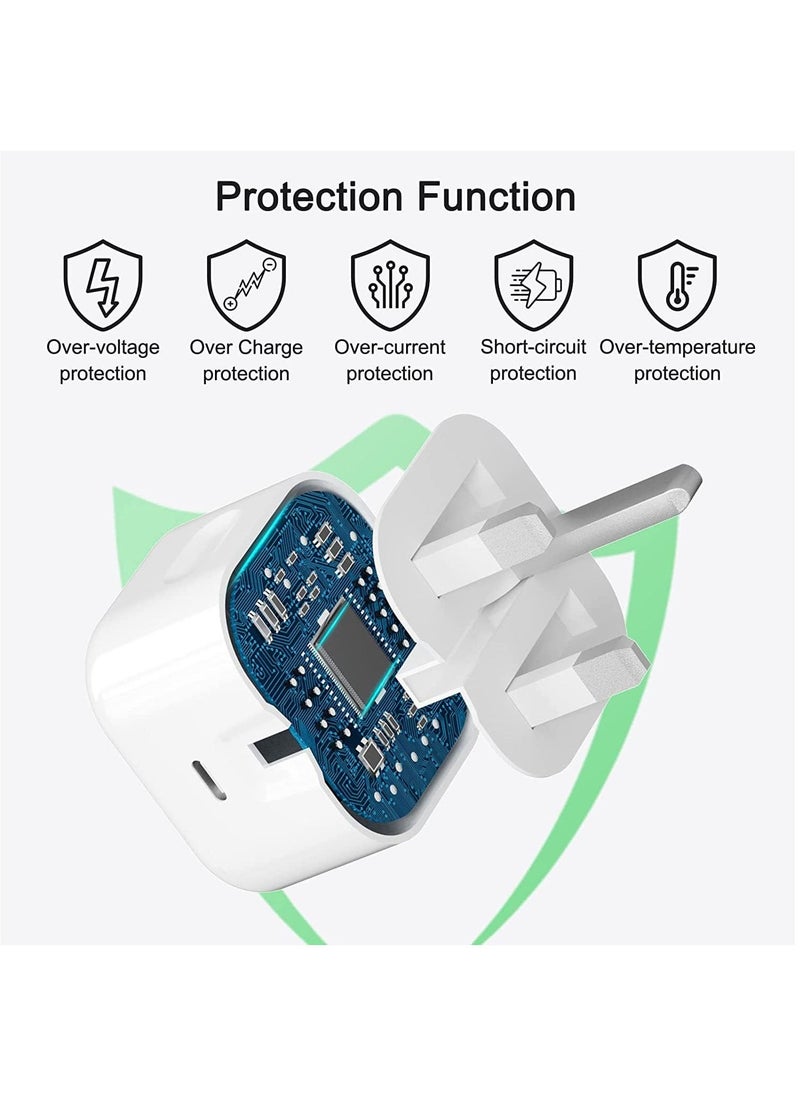Appeal - 20W Fast iPhone Charger The perfect solution for your charging needs with USB C to Lightning Cable Compatible with iPhone 14/14 Pro/14 Pro Max/13/12/SE2020/11/XR/XS Max/X/iPad - Image 1