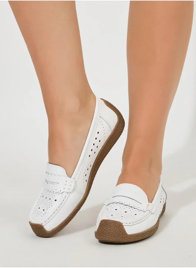 Styli Cut-Out Design Slip On Casual Shoes