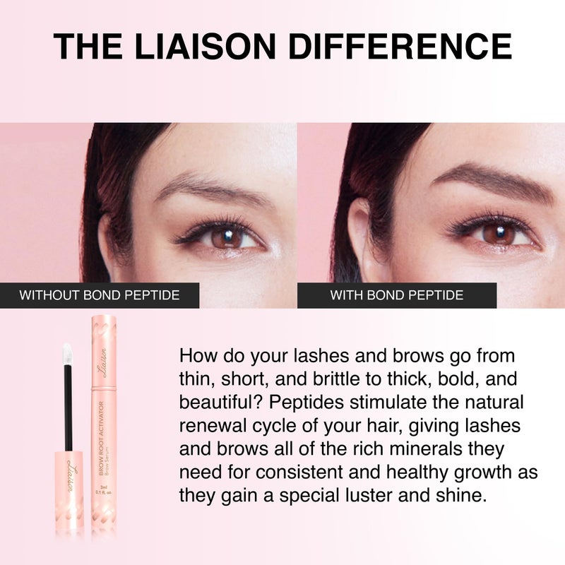 Liaison Brow Growth Serum for Women | Eyebrow Growth Serum to Grow Thicker, Fuller & Healthier Brows | Brow Root Activator with Peptides & Biotin | Vegan Eyebrow Enhancer & Conditioner (3ml) - Image 3