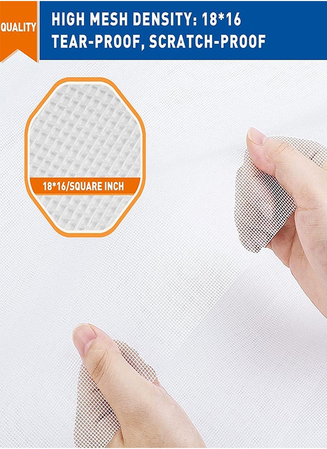 RATSAW - Fly Screens for Windows 120 X 250 cm Window Screen Net Cuttable Washable and Anti Scratch White - Image 1