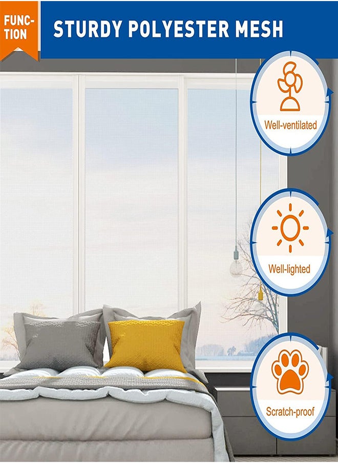 RATSAW - Fly Screens for Windows 120 X 250 cm Window Screen Net Cuttable Washable and Anti Scratch White - Image 1