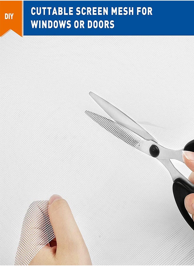 RATSAW - Fly Screens for Windows 120 X 250 cm Window Screen Net Cuttable Washable and Anti Scratch White - Image 1