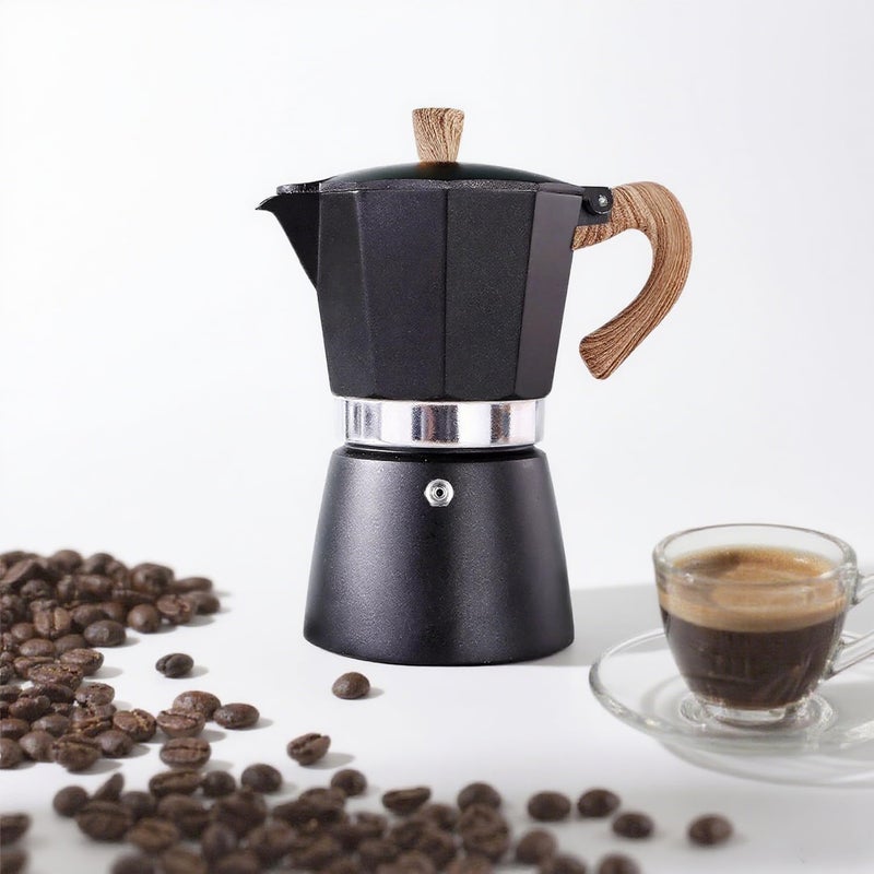 AIFUSI (6 CUP (300ml/10 OZ)) - Moka Pot, 6 Cup Stovetop Espresso Maker - 296ml Manual Cuban Coffee Percolator Machine Premium Aluminium Moka Italian Espresso Greca Coffee Maker Brewer Percolator - Image 1