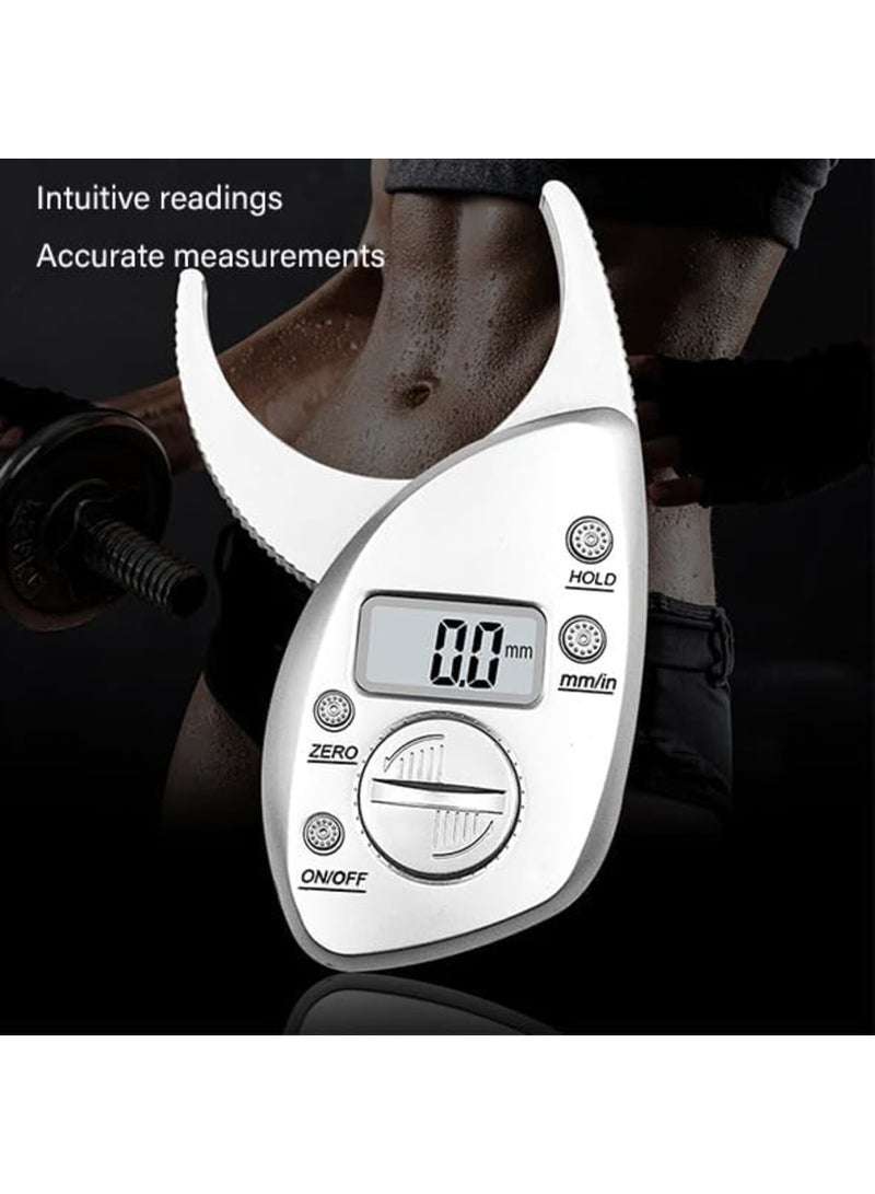 SYOSI Body Fat Caliper with LCD Screen - Accurate Handheld Body Fat Measurement Tool for Men and Women, Portable Skin Fat Tester, Anti-Slip Grip, Metric  Imperial Units - Image 4