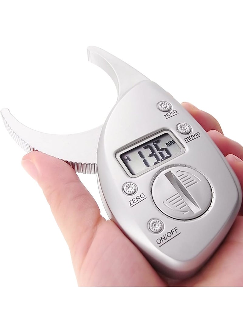 SYOSI Body Fat Caliper with LCD Screen - Accurate Handheld Body Fat Measurement Tool for Men and Women, Portable Skin Fat Tester, Anti-Slip Grip, Metric  Imperial Units - Image 3