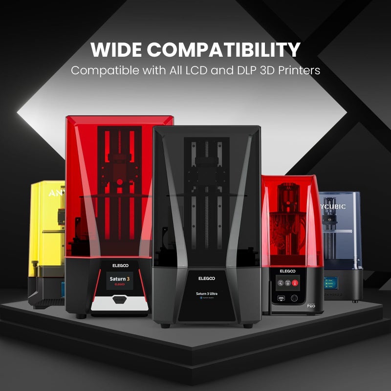 ELEGOO ABS-Like 3D Printer Resin LCD UV-Curing Resin 405nm Standard Photopolymer Resin for Mars Saturn Jupiter MSLA DLP LCD 3D Printing Clear Red 1000g - Image 4