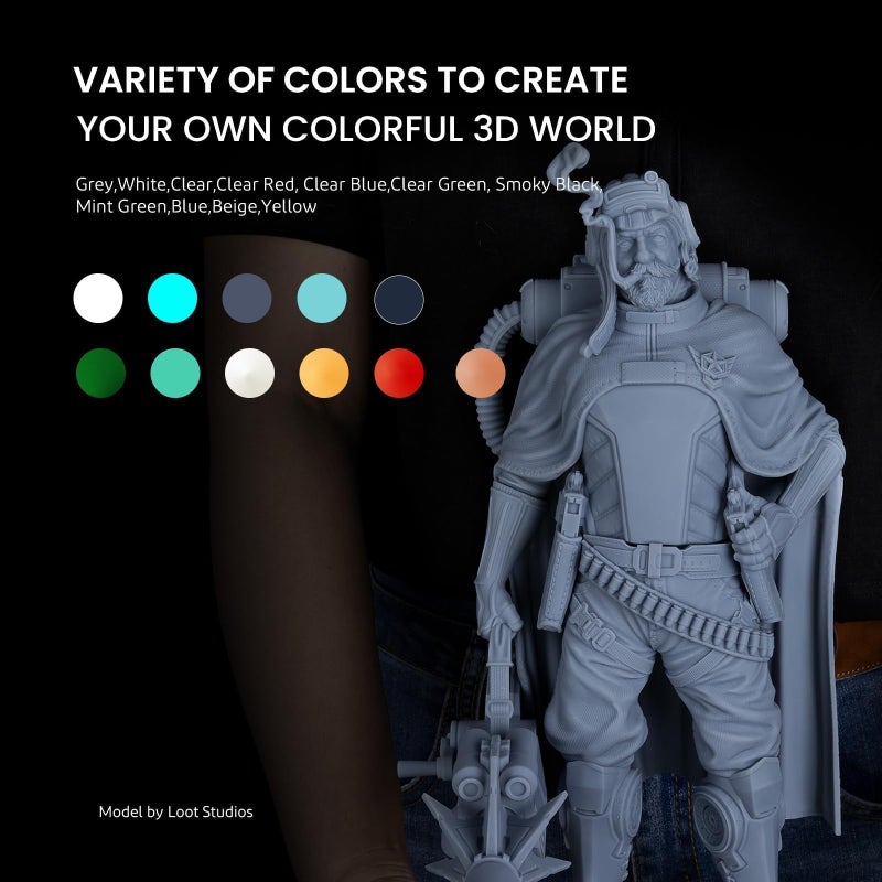 ELEGOO ABS-Like 3D Printer Resin LCD UV-Curing Resin 405nm Standard Photopolymer Resin for Mars Saturn Jupiter MSLA DLP LCD 3D Printing Clear Red 1000g - Image 5