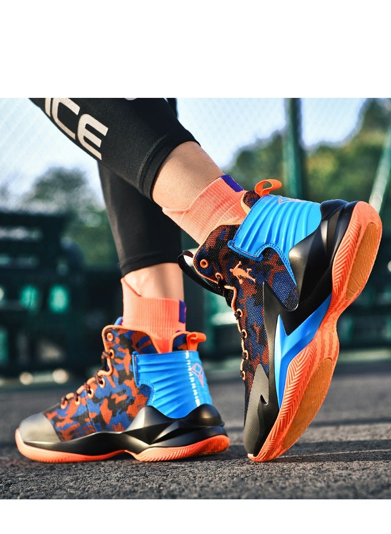 general High Top Mesh Non-Slip Basketball Shoes Sneakers Running Shoes  - Image 4