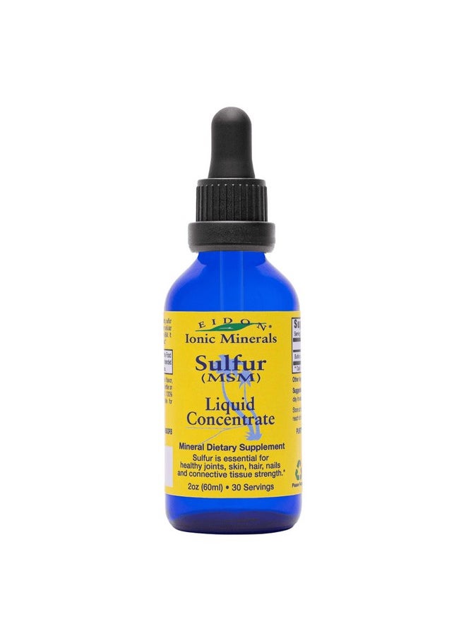 Eidon Ionic Minerals Eidon Ionic Minerals Liquid Sulfur Concentrate - Ionic MSM Sulfur Drops Supplement, Supports Healthy Joints, Smooth Skin, & Glossy Hair, No Preservatives or Additives - 2 Oz Bottle  - Image 1